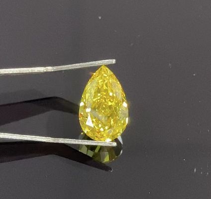 2-3CTS Pear Loose Lab Membuat Berlian Kuning Sintetis Bersertifikat IGI