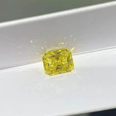Radiant Cut Synthetic Lab Membuat Berlian Kuning 2-2,99 Karat