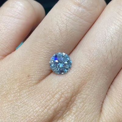 Lab 2.5 Karat Membuat Berlian Berwarna Biru Nuansa Lab Berlian VVS1