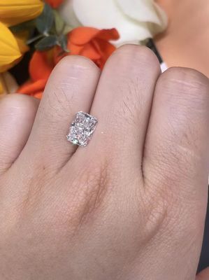 Grosir CVD Lab Diamant Radiant Shape IGI Bersertifikat 1ct F VVS2