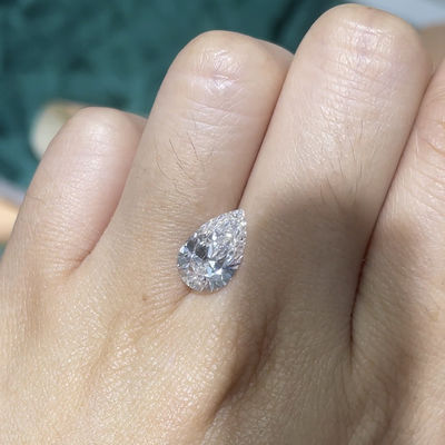 1-1.99 Karat Pear Berlian Longgar 10 Mohs Lab Engineered Diamonds