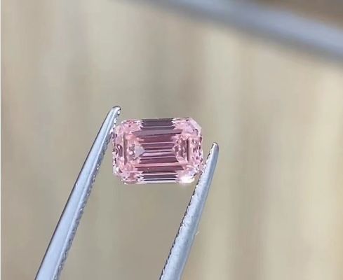 Lab Cut Zamrud Sintetis Tumbuh Berlian Merah Muda Perhiasan Kelas Ringan Mewah