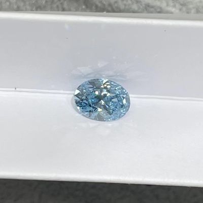 Perhiasan Dekorasi 1.66 Karat Biru Sintetis Longgar Lab Tumbuh Berlian VS1