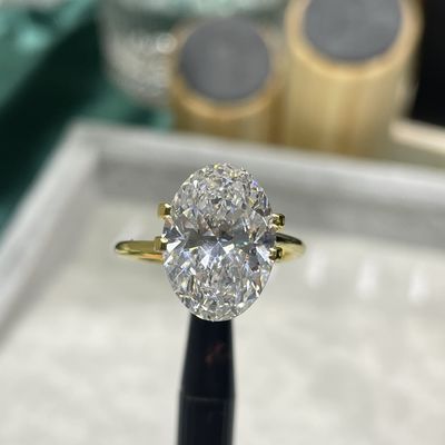 5ct Ukuran Besar Lab Tumbuh CVD Berlian Oval Brilliant Cut Sertifikat IGI