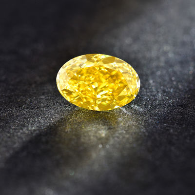 10 Mohs VVS-VS Oval Lab Membuat Canary Diamond Bersertifikat IGI