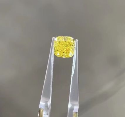 bantalan berlian longgar HPHT Lab Grown Yellow Diamond Berlian Sintetis Bersertifikat