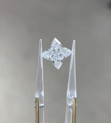 Berlian buatan laboratorium CVD IGI Berlian sintetis bersertifikat Empat daun semanggi cincin kalung