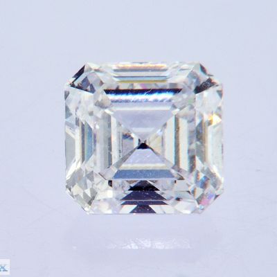 Putih 3.2ct Lab Tumbuh CVD Berlian Square Emerald Asscher Bentuk IGI Sertifikasi