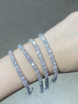 Synthetic Lab Tumbuh Berlian Gelang Custom Perhiasan Gelang Tenis