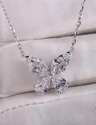 Butterfly Lab Dibuat Perunggu Pendant Kalung Laboratorium Perhiasan Berlian Setting Pendant