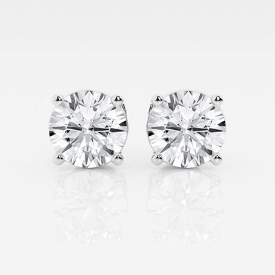 4 Claws Earrings AU750 CVD DEF VS VVS Bulat Berlian sintetis yang ditanam di laboratorium Sertifikasi IGI