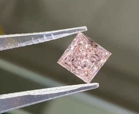 Putri Potong Pink Lab Berlian Tumbuh Cahaya Pink bentuk persegi Perhiasan Dekorasi