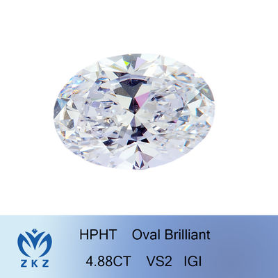 Oval Lab Grown High Clarity Diamonds Longgar Warna Putih yang Dapat Disesuaikan
