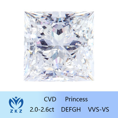 IGI Bersertifikat Putri Potong Lab Berlian Sebagai CVD Tumbuh sintetis Berlian 2ct-2.6ct Pabrik Jual Langsung