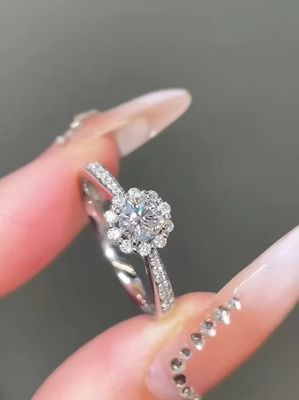Sunflower Lab Tumbuh Berlian Cincin Hadiah Usulan Pernikahan Cincin