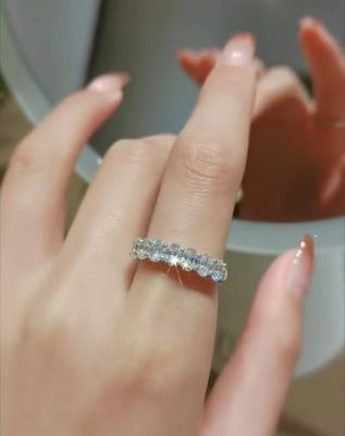 Oval Eternal Lab Tumbuh Berlian Cincin Untuk Hadiah Pernikahan cincin proposal