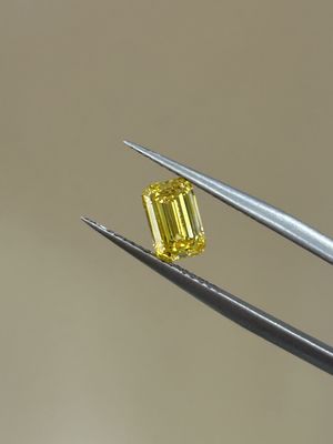 Berlian Emerald Lab Tumbuh Berlian IGI Bersertifikat Berlian Lab Dibuat Berlian Kuning HPHT